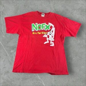 Vintage NOFX Shirt Mens XL Red 90s Y2K Trix Are For‎ Kids Tultex Punk Band Tee